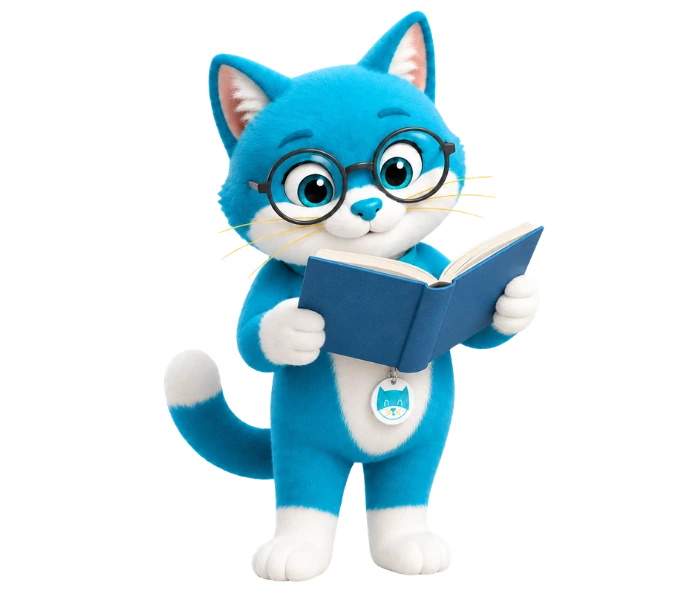 Lesendes Tatzenhelden Maskottchen